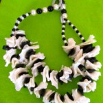 Black and white bead necklace