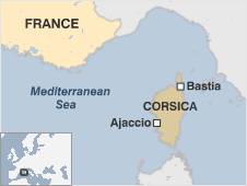 corsica map