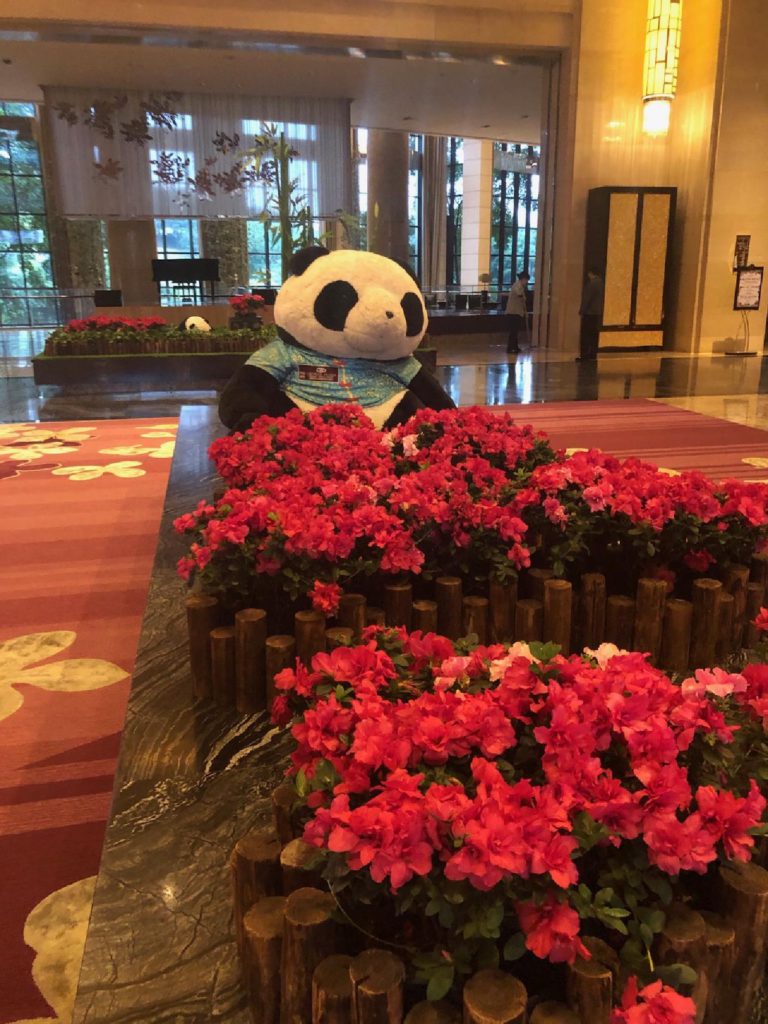 Lobby of the Crown Hotel, Panda, Chengdu
